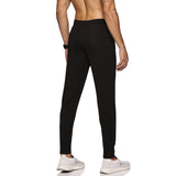 Men's Slim fit track pant with Elasticated waist with drawstring (Black)