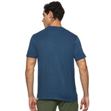 Men Round neck Bamboo Cotton T shirt (Blue)