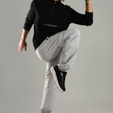 Men’s Half Reverse Zip Jacket with Printed Flap & Zipper Pocket