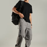 Men's Woven Boxy Jogger with Zipper Pocket
