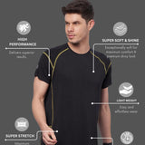 Men's Training T-Shirt with Flat Lock Contrast color stitch