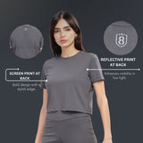 Women’s super stretchy ultra soft sweat wicking Nylon crop top