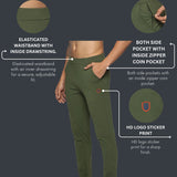 Men's Super Stretchy Work Leisure Pant with Zipper Closure Thigh Pocket