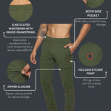 Men's Super Stretchy Work Leisure Pant with Zipper Closure Thigh Pocket