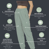 Women's Solid Detachable Track pants with Zipper Pockets