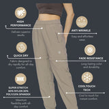 Women's Solid Detachable Track pants with Zipper Pockets