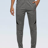Mens Cut & Sew Track Pant with One Side Zipper Pocket and Inside Drawstring