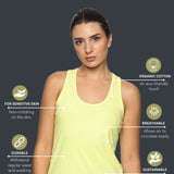 Women Sleeveless Razer Back Running Tank top (Orange)