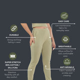 Women's cotton jogger pant with side pocket & drawstring