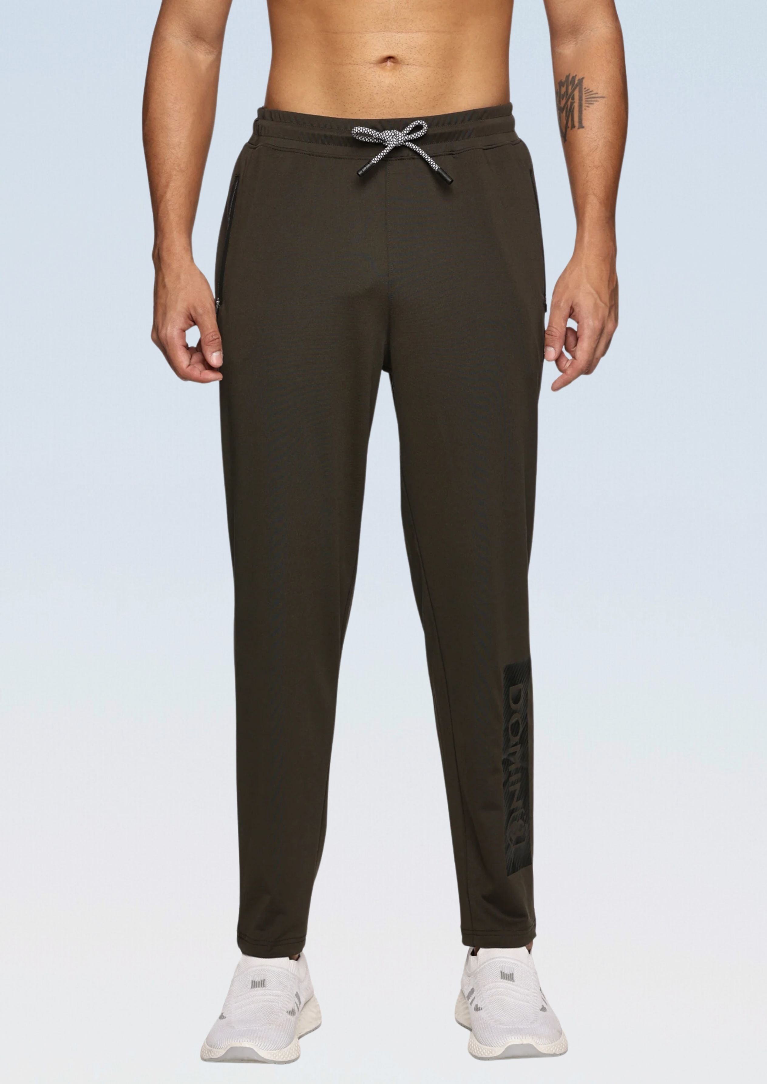 Men side pocket with Zipper closing and outside Drawstring Track Pants