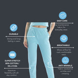 Women's cotton jogger pant with side pocket & drawstring