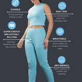 Women's Cotton Coord Set with Crop Top and draw string side pocket Jogger