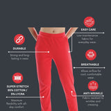 Women's cotton jogger pant with side pocket & drawstring