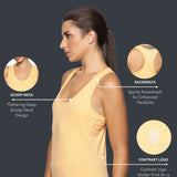 Women Sleeveless Razer Back Running Tank top (Orange)