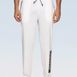 Men side pocket with Zipper closing and outside Drawstring Track Pants