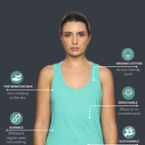 Women Sleeveless Razer Back Running Tank top (Orange)