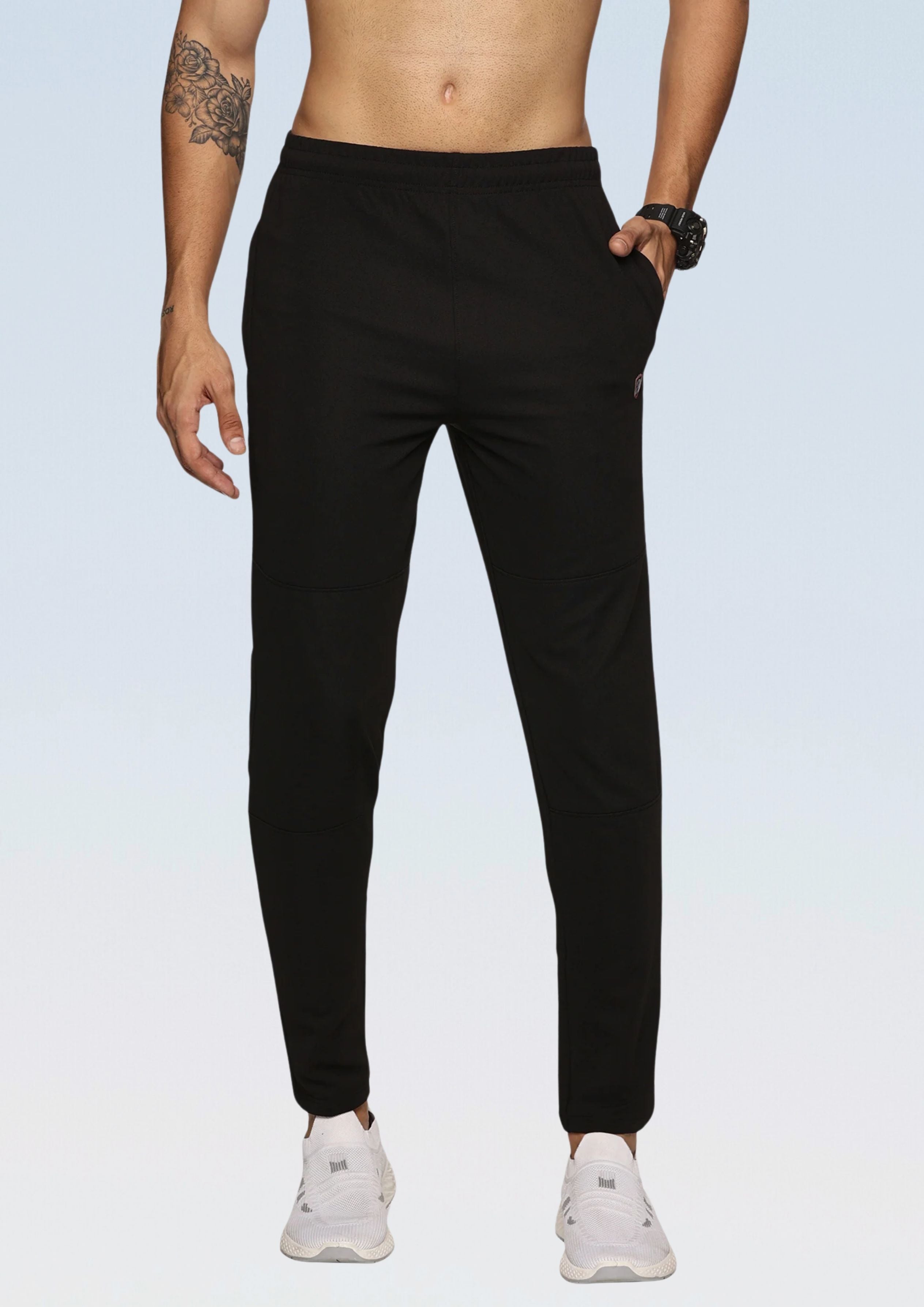 Men One Side Zipper Pocket and Inside Drawstring Trackpant