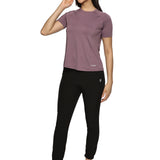 Women Breathable Quick Dry Kooltex Regular Fit Sports T-Shirt (Plum)