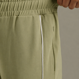 On-Trend Relaxed Fit Pullover set with wide-leg contrast piping bottom for Elevated All-Day Comfort.