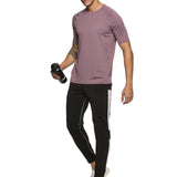 Men Solid High Performance Half Raglan Sleeve