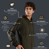 Men’s Raglan Hoodie with Zipper Pockets