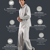 Men’s Raglan Hoodie & Jogger Set with Zipper Pockets & Flap Detail