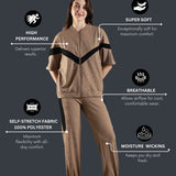 Women’s Cut & Sew Tracksuit with Adjustable Drawstring Waistband