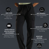 Women’s Workleisure Cargo Pants with Elasticated Cuff