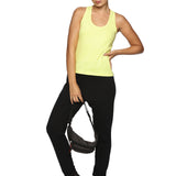 Women Sleeveless Razer Back Running Tank top (Green)