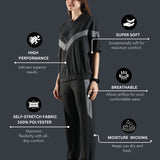 Women’s Cut & Sew Tracksuit with Adjustable Drawstring Waistband