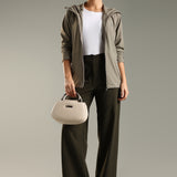 Women's Hooded All Weather Jacket with Side seam pockets in sleeve