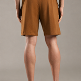 Comfortable Elastic Waistband Shorts Relaxed Fit with Functional Front Patch Pockets