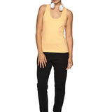 Women Sleeveless Razer Back Running Tank top (Yellow)