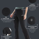 Women's Cotton Slim Flared Stretchy and Slim Fit Slit Pant