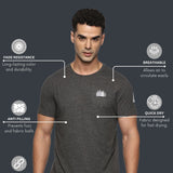 Men Organic Cotton Recycled Polyester Melange Effect T-Shirt