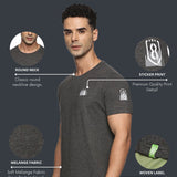 Men Organic Cotton Recycled Polyester Melange Effect T-Shirt
