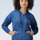 Women's Quilted Hooded Sweat Shirt with Kangaroo Pockets