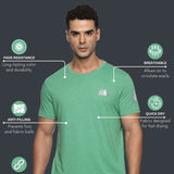 Men Organic Cotton Recycled Polyester Melange Effect T-Shirt