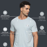 Men Organic Cotton Recycled Polyester Melange Effect T-Shirt