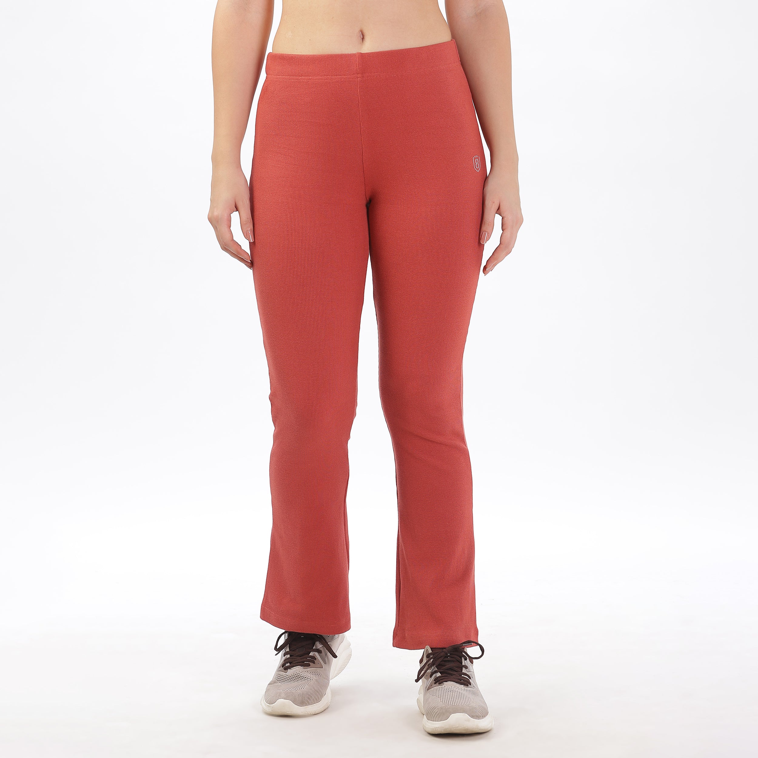 Women's Cotton Slim Flared Stretchy and Slim Fit Pant