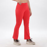 Women's Cotton Slim Flared Stretchy and Slim Fit Pant