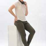 Women Organic Cotton Joggers Pant With Side Pockets and Adjustable Waist