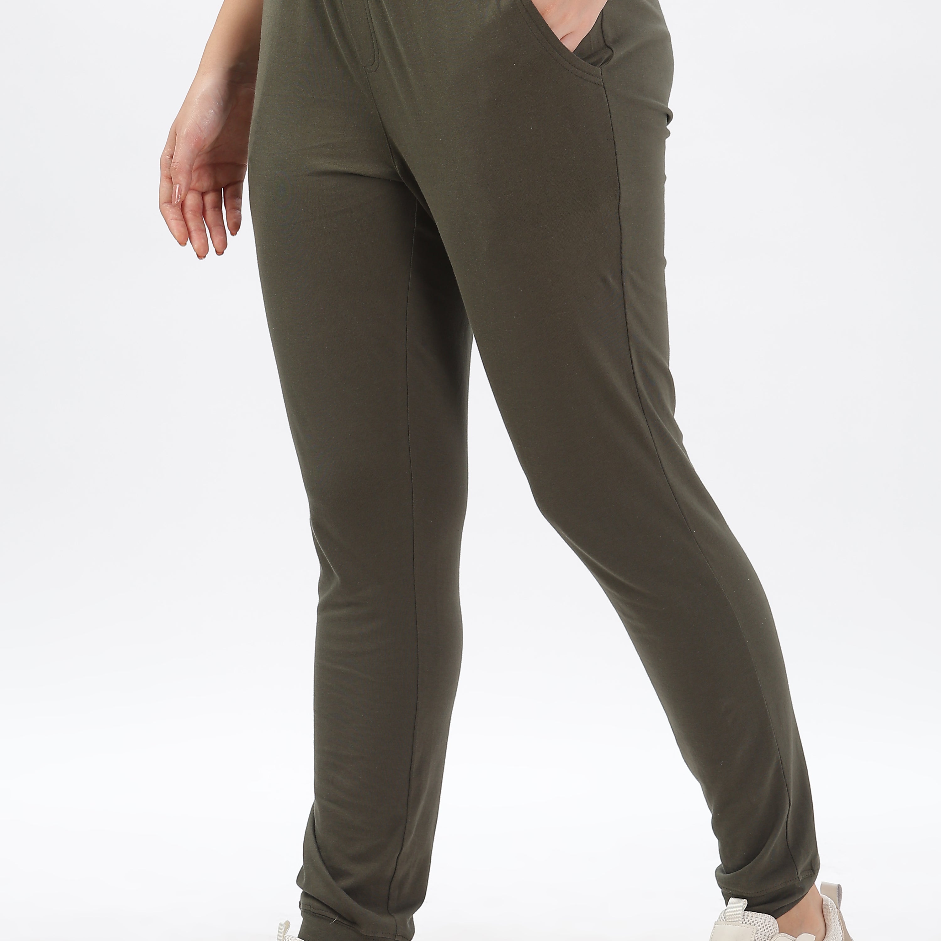 Women Organic Cotton Joggers Pant With Side Pockets and  Adjustable Waist