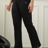 Women's Cotton Slim Flared Stretchy and slim Fit Slit Pant
