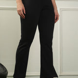 Women's Cotton Slim Flared Stretchy and slim Fit Slit Pant