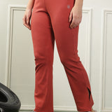 Women's Cotton Slim Flared Stretchy and slim Fit Slit Pant