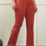 Women's Cotton Slim Flared Stretchy and slim Fit Slit Pant