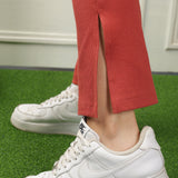 Women's Cotton Slim Flared Stretchy and slim Fit Slit Pant