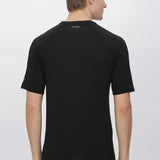 Men's Ultra Soft and Stretchy T-Shirt side panel print (Black)