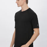 Men's Ultra Soft and Stretchy T-Shirt side panel print (Black)